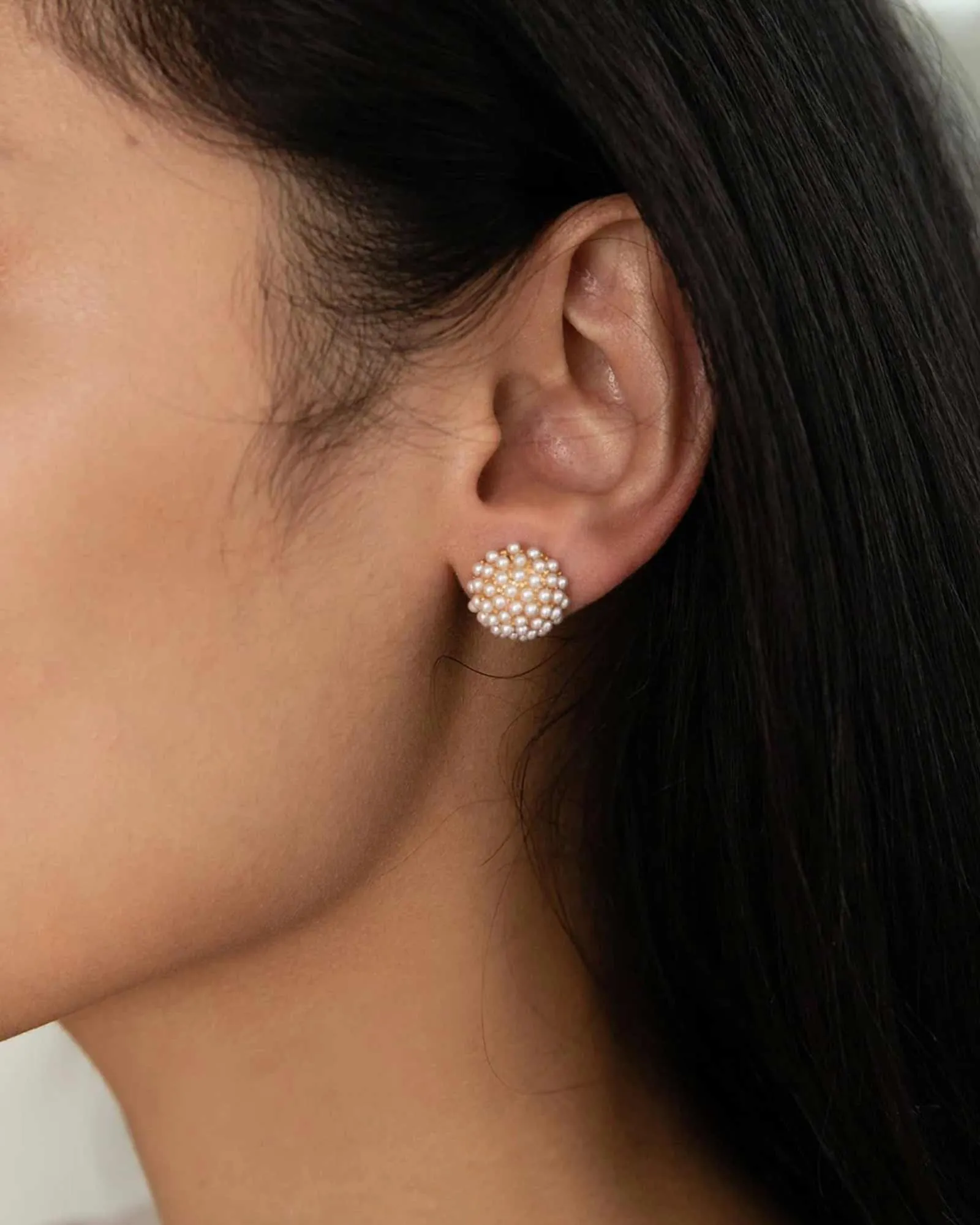 Pearl Pavé Studs