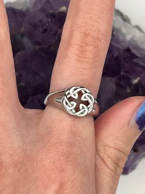 Petite Celtic FATHER & Daughter knot Ring (S368) Irish, Scottish, welsh