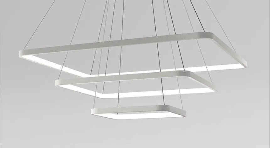 Post Modern Square Design LED Acrylic Pendant Light Chandelier