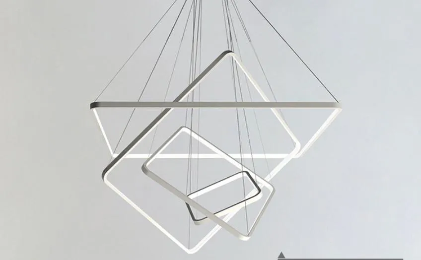 Post Modern Square Design LED Acrylic Pendant Light Chandelier