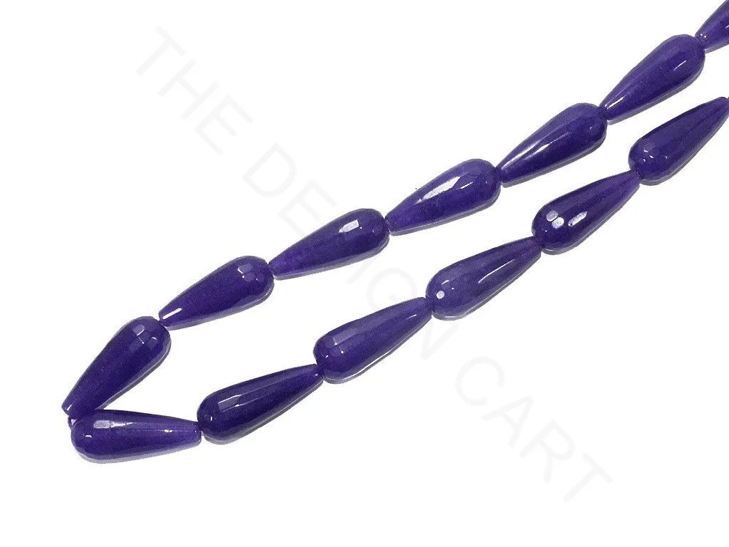 Purple Drop Jade Semi Precious Stones