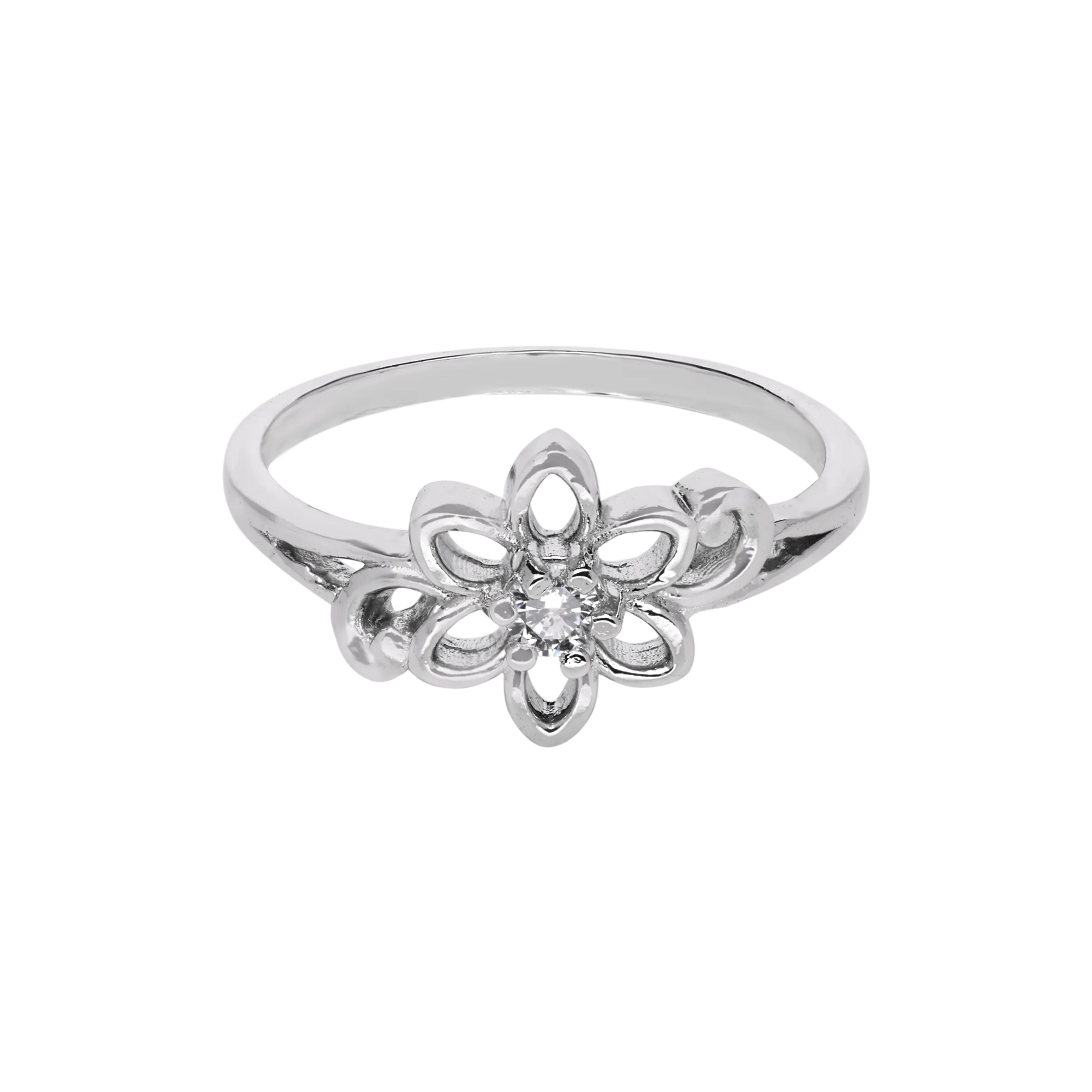 Radiant Petal Zircon Silver Ring | SKU : 0003448724