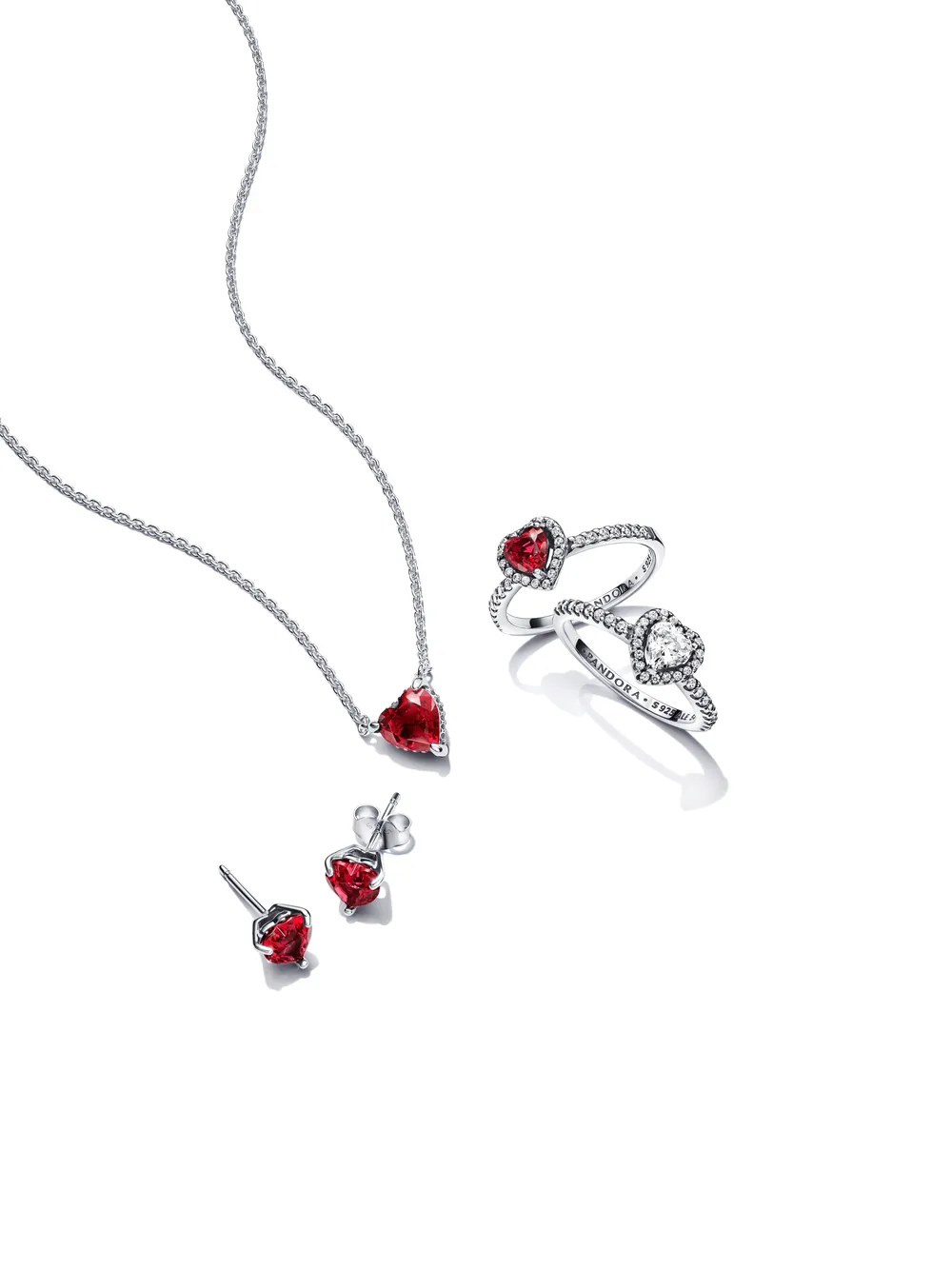 Red Heart Stud Earrings
