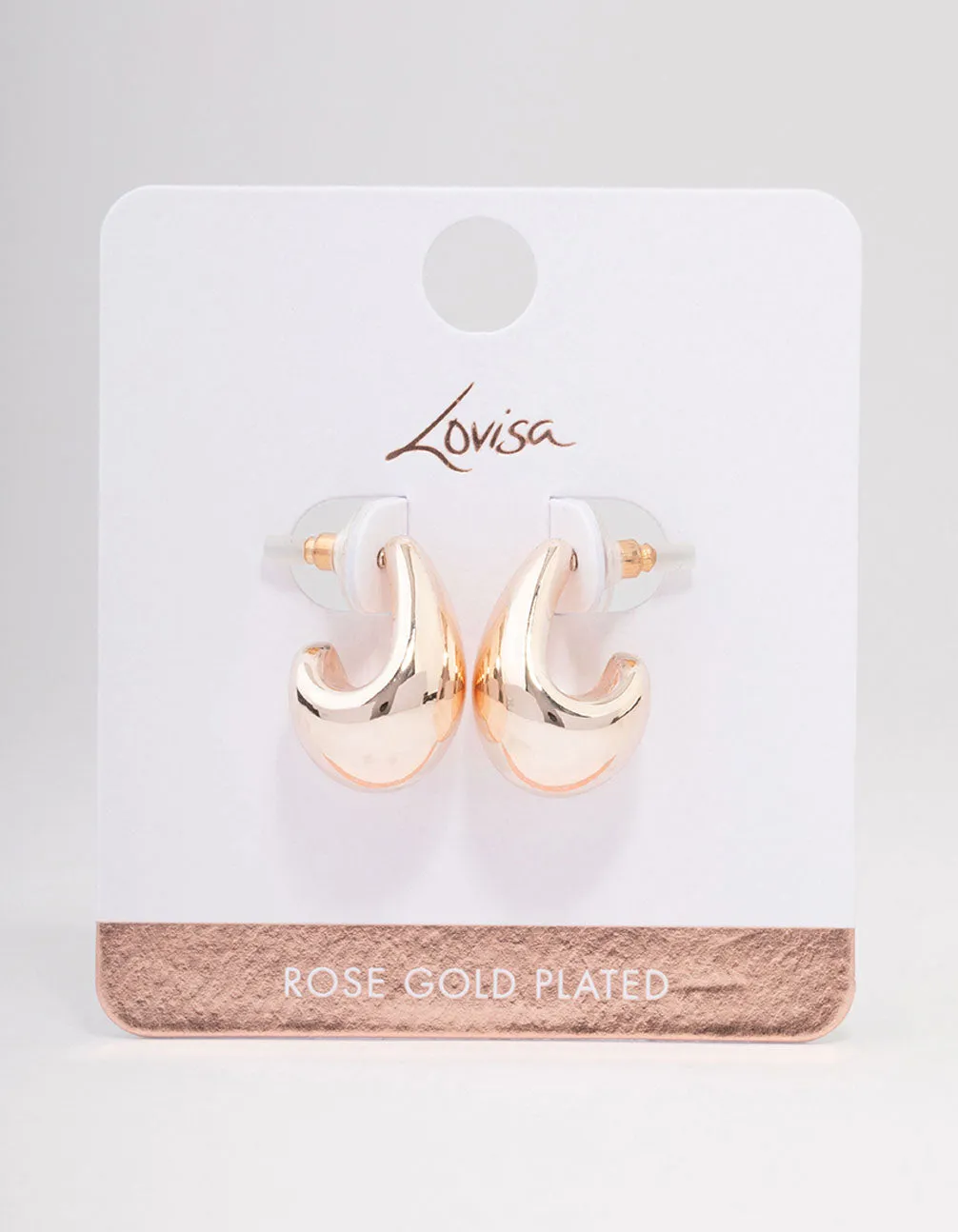 Rose Gold Plated Bubble Drop Stud Earrings