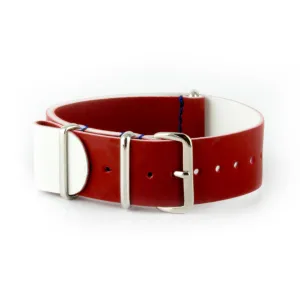 République - Bracelet NATO veau rubber - Rouge