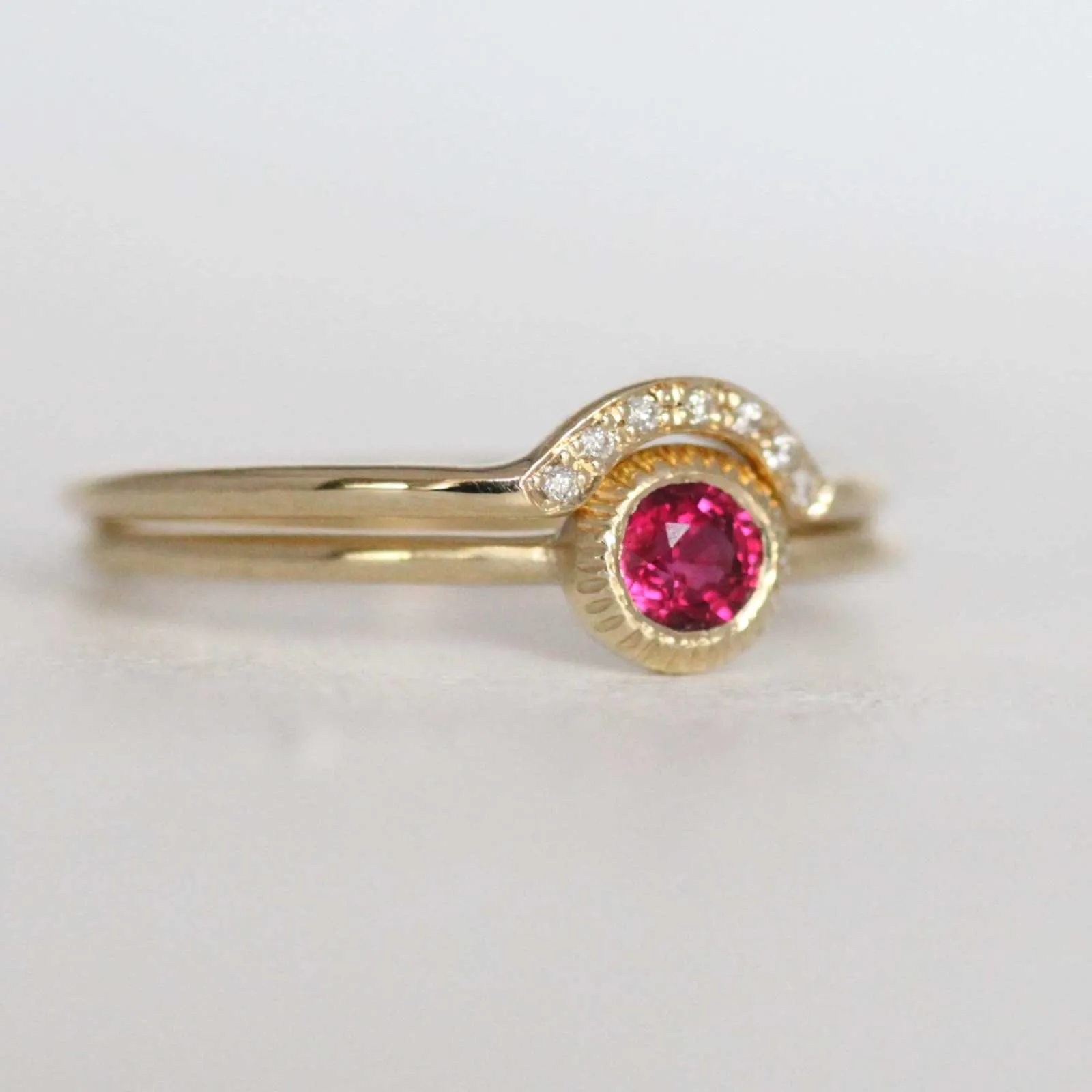 Ruby Solitaire Engagement Ring