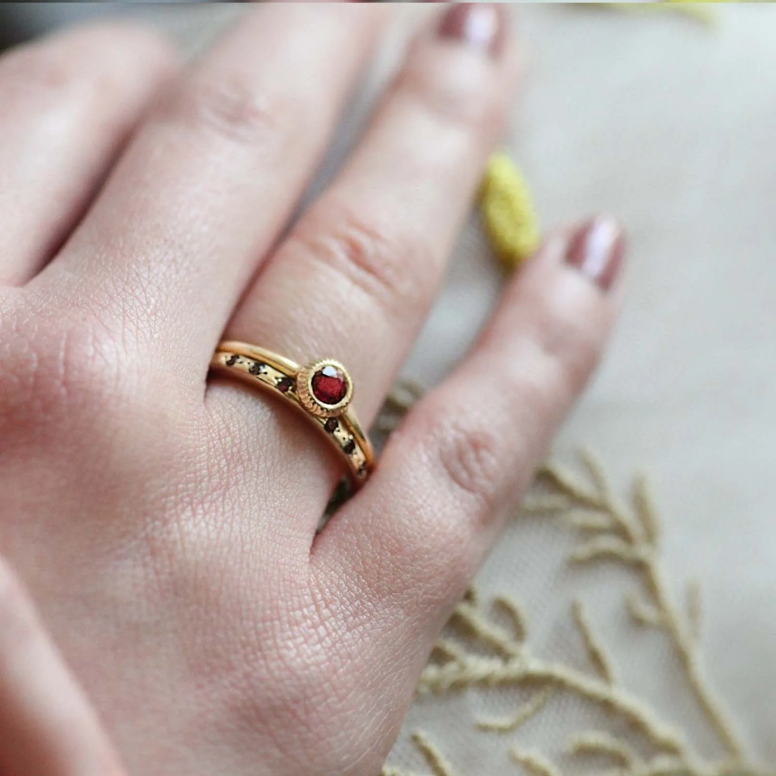 Ruby Solitaire Engagement Ring