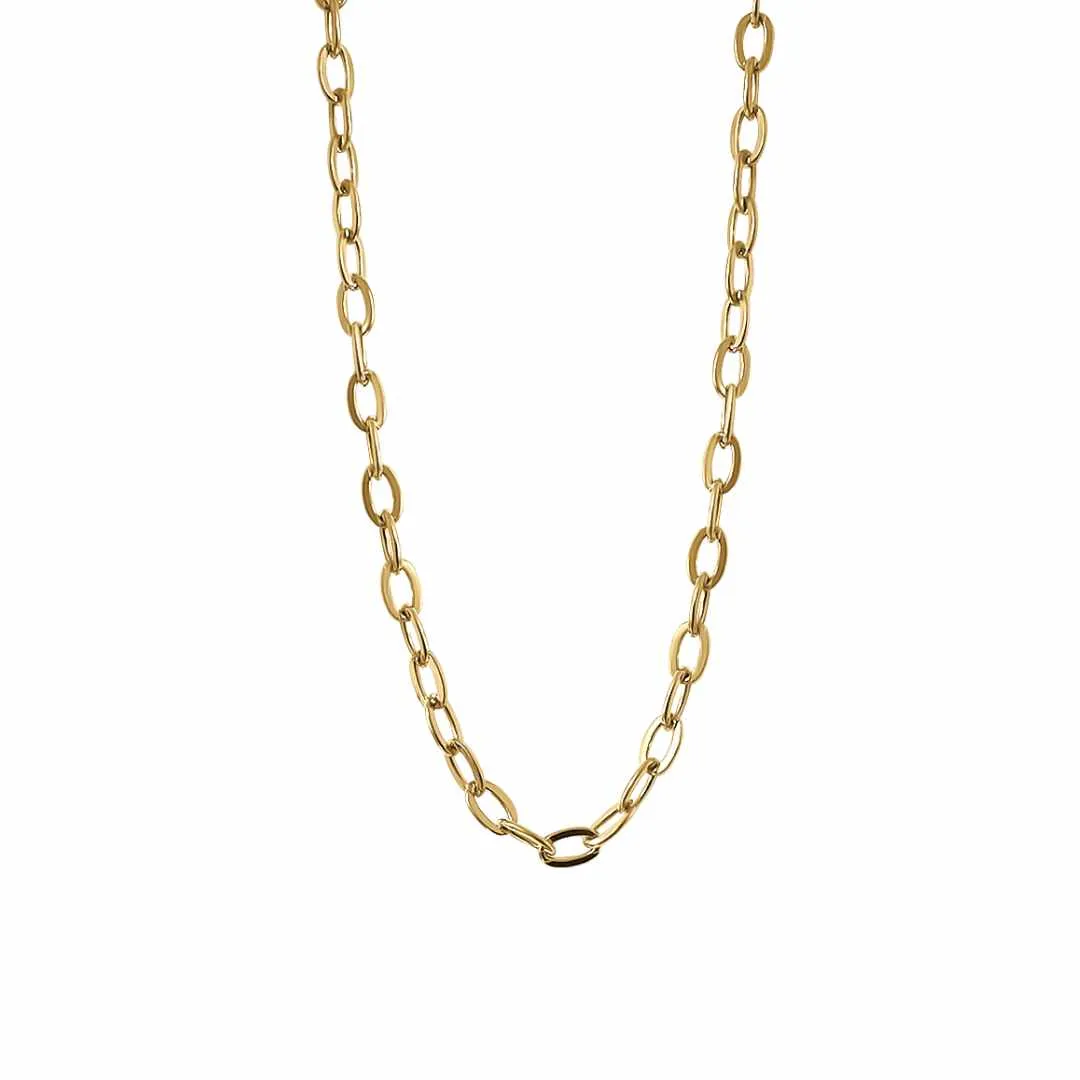 Sage Wide 5mm Chain Link Necklace