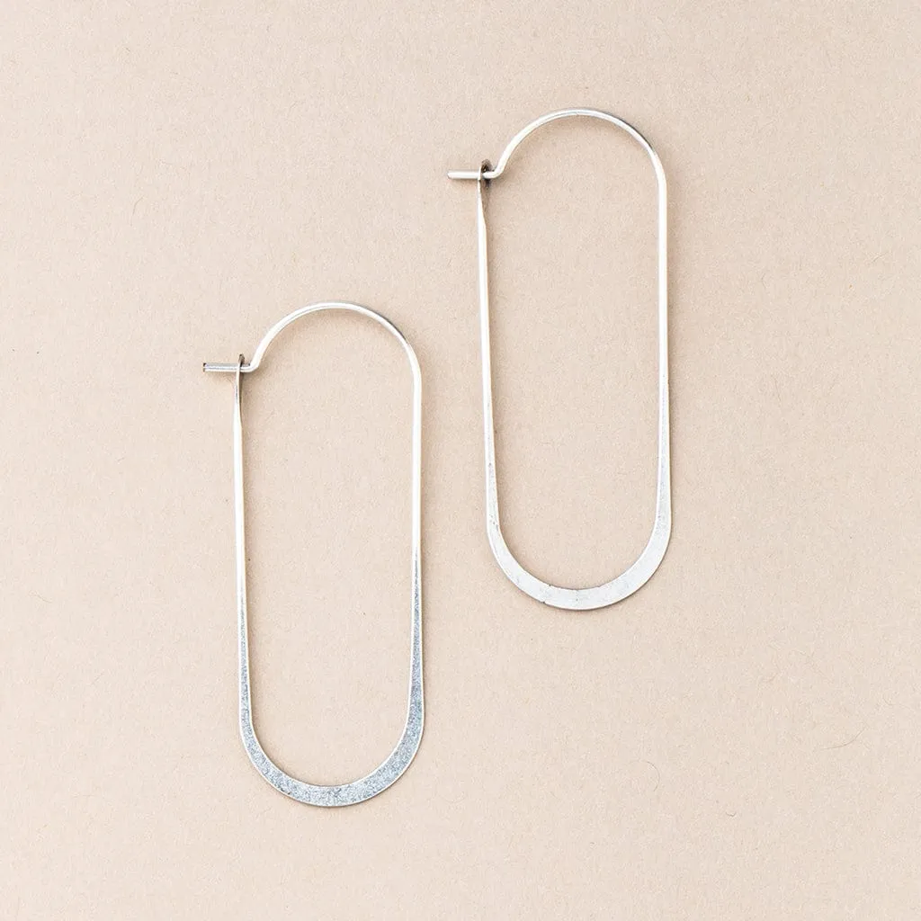 Scout Refined Earring Collection - Cosmic Oval Sterling Silver