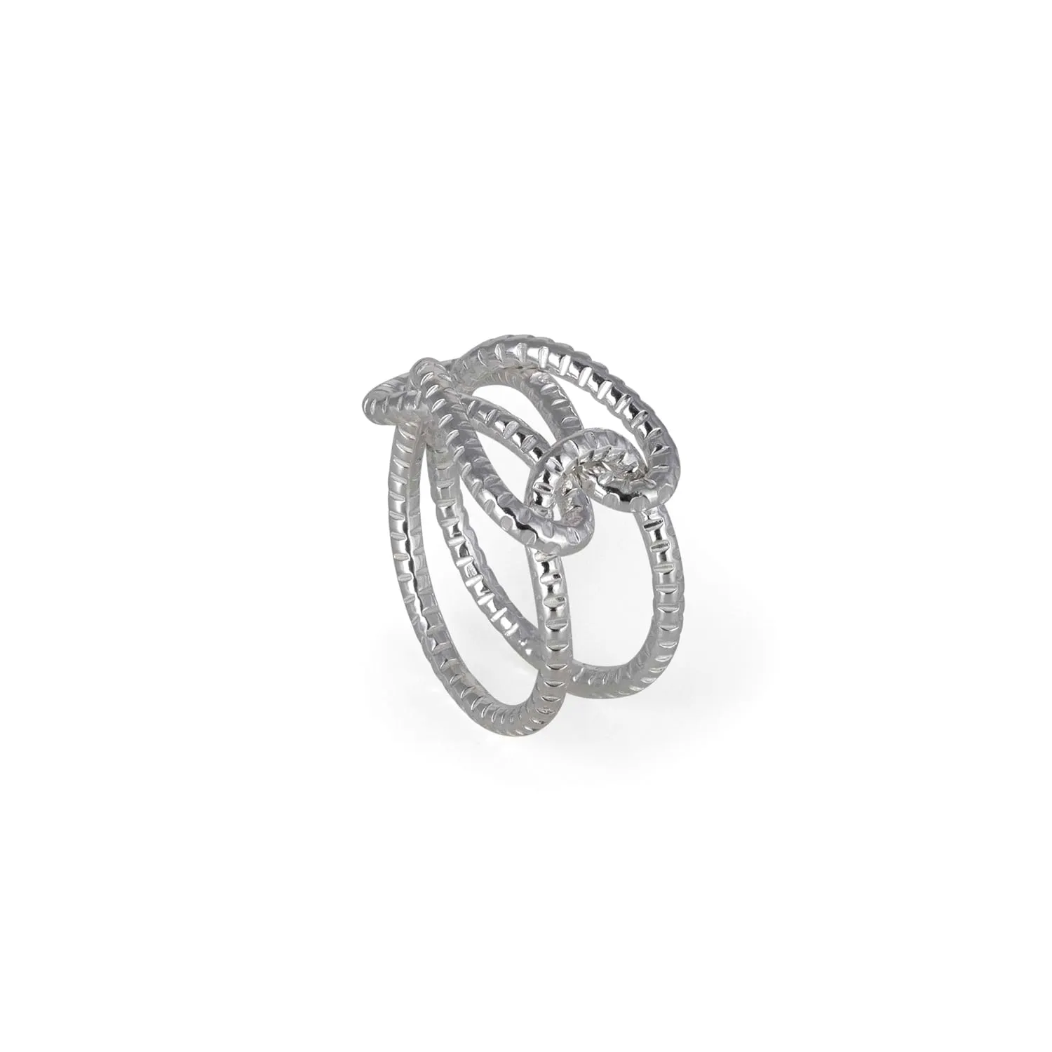 Serpentine Knot Ring Silver