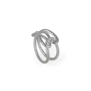 Serpentine Knot Ring Silver