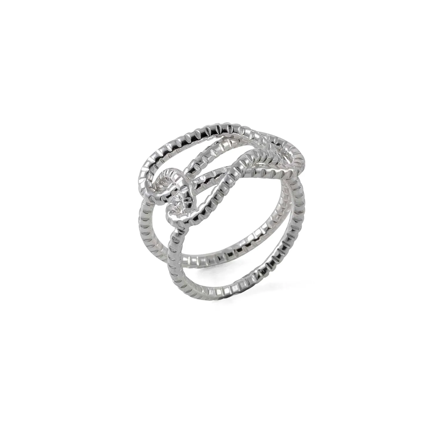 Serpentine Knot Ring Silver