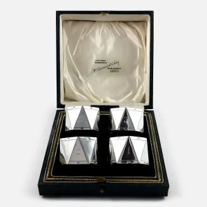 Set of Four Sterling Silver Napkin Rings, Roberts & Belk, 1929
