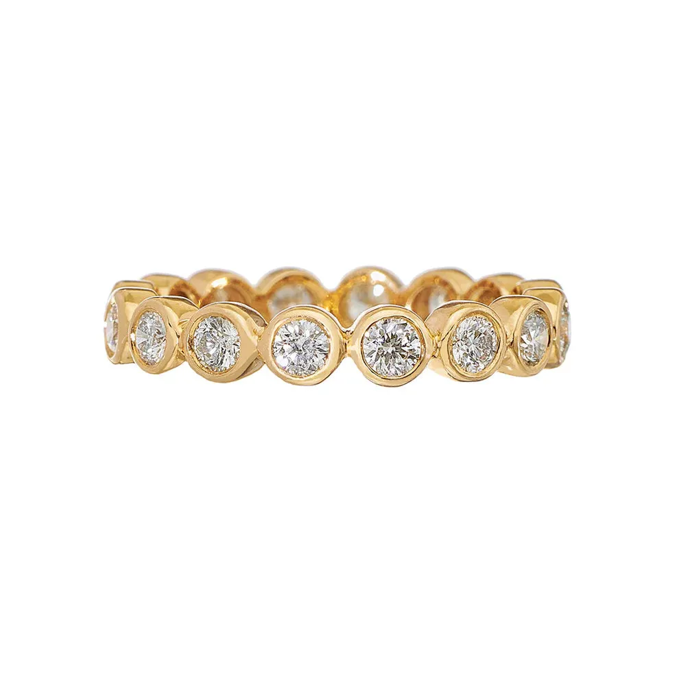 Sethi Couture Modern Bezel White Diamond Band