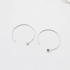 Silver Open Hoop Earrings