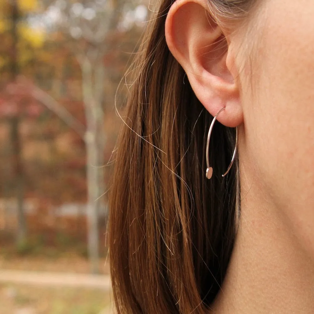 Silver Open Hoop Earrings