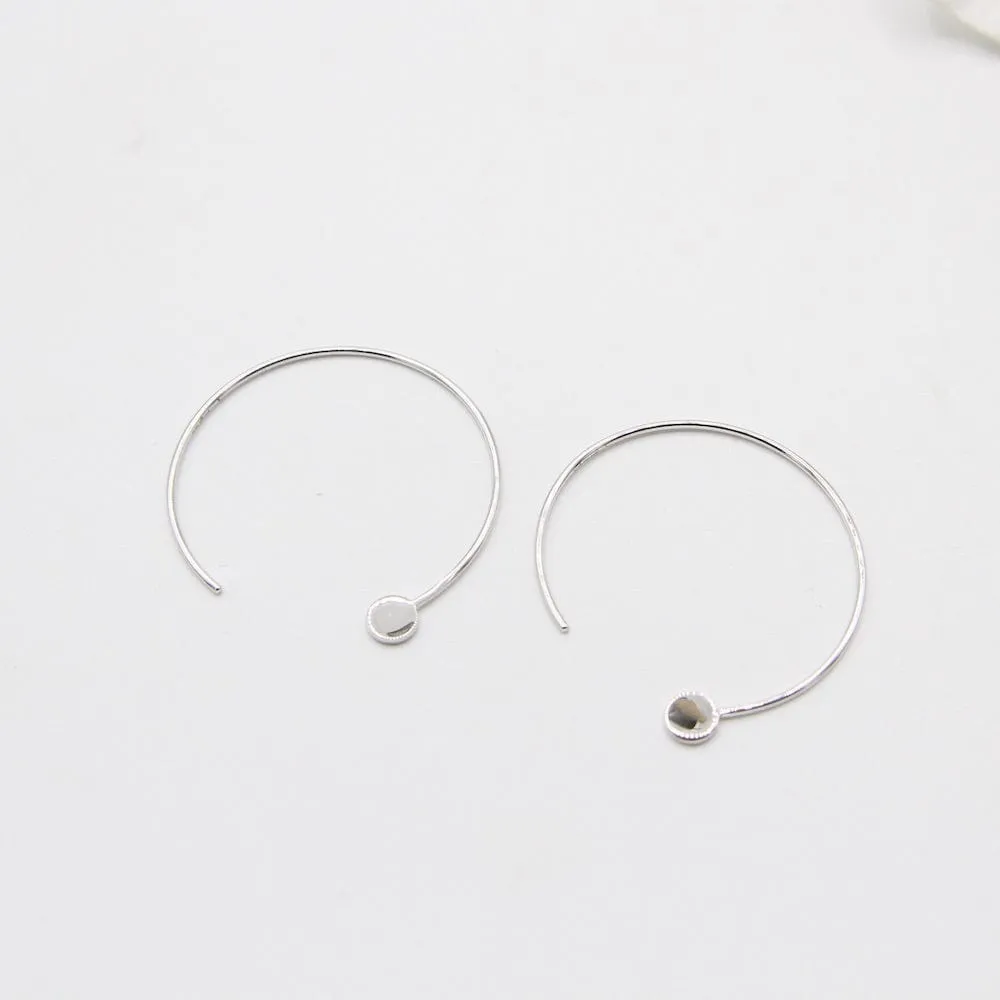 Silver Open Hoop Earrings