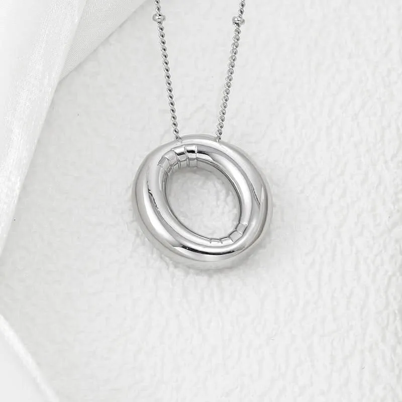 Silver-Plated Alphabet Pendant Necklace – Hip-Hop Style