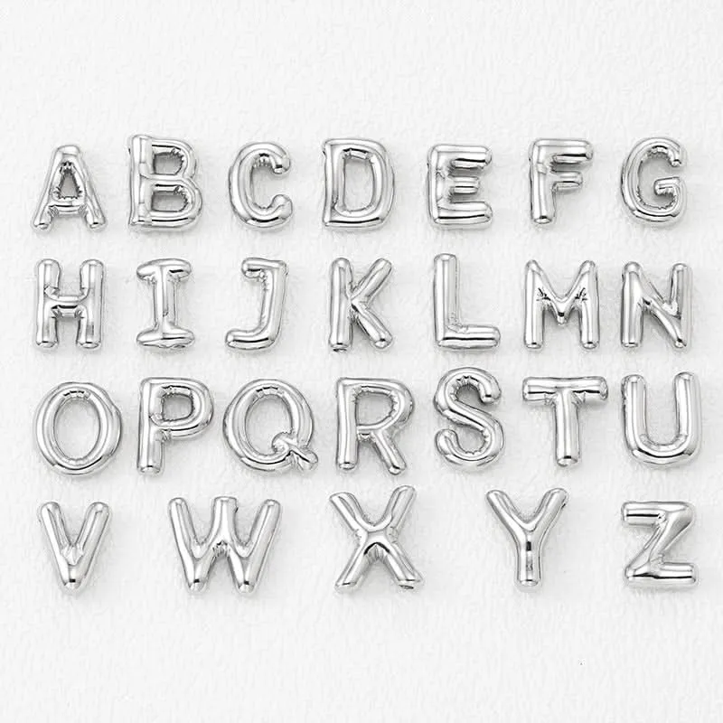 Silver-Plated Alphabet Pendant Necklace – Hip-Hop Style