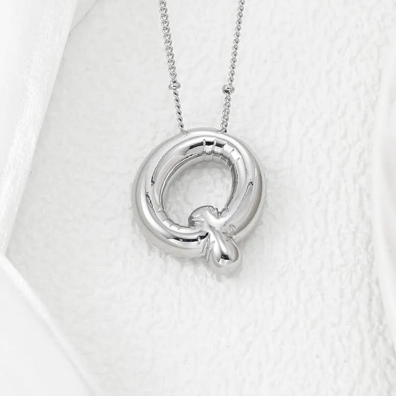Silver-Plated Alphabet Pendant Necklace – Hip-Hop Style
