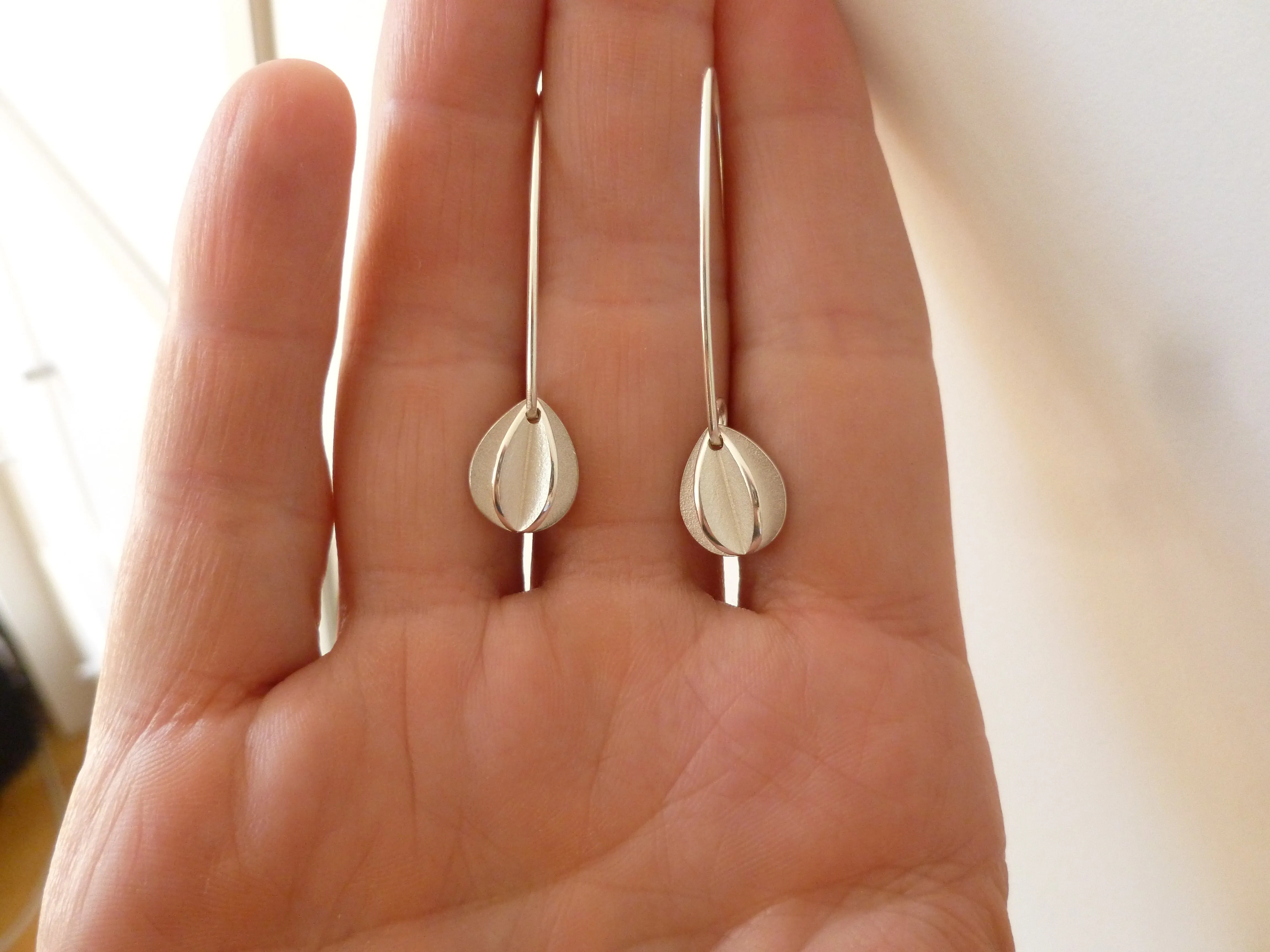 Silver hook earrings - simple and beautiful