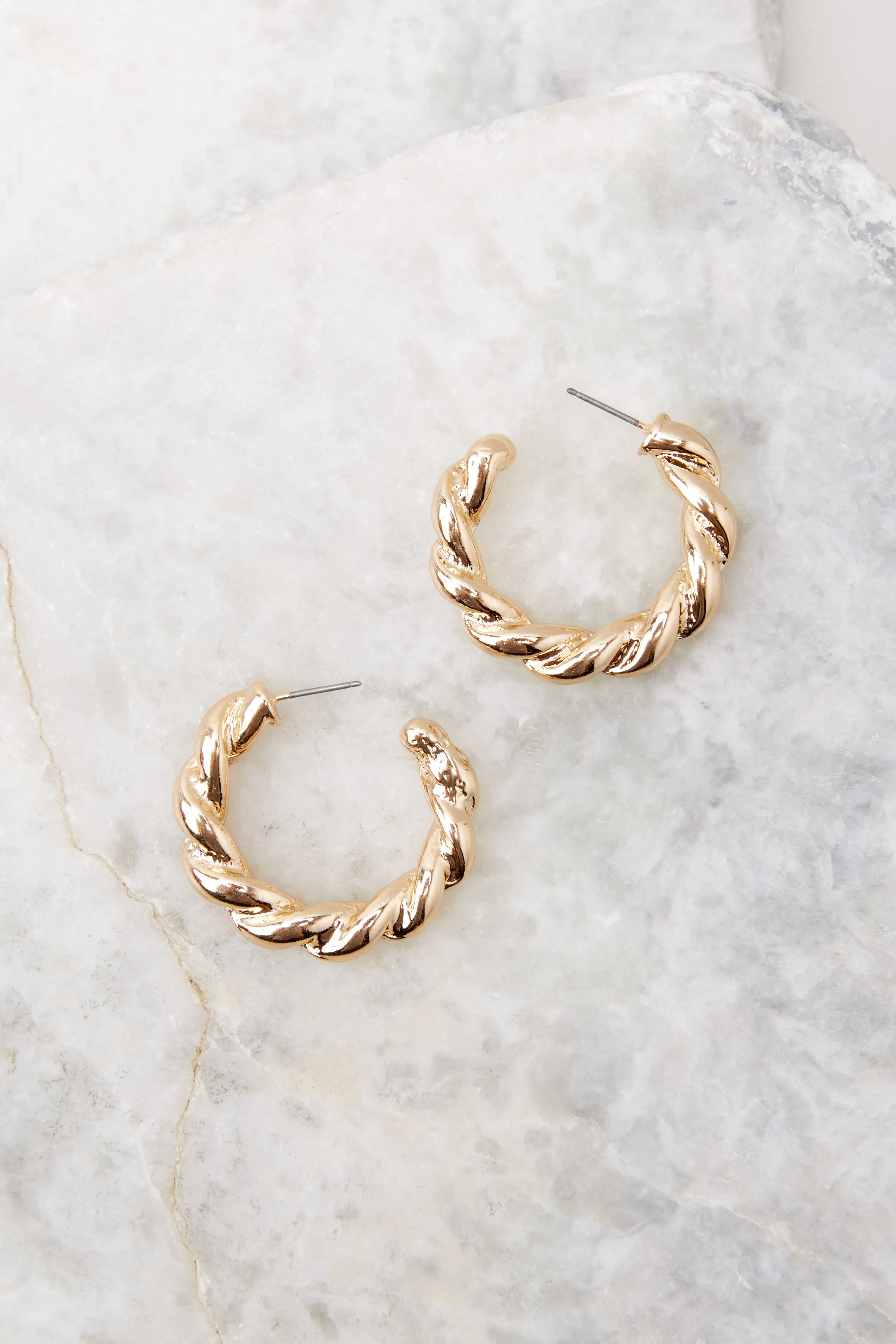 Simple Style Gold Hoop Earrings