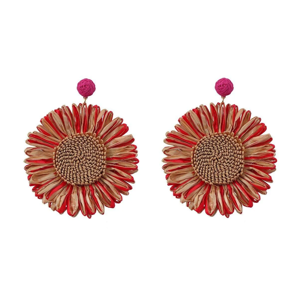 Simple Sunflower Dangle Earrings