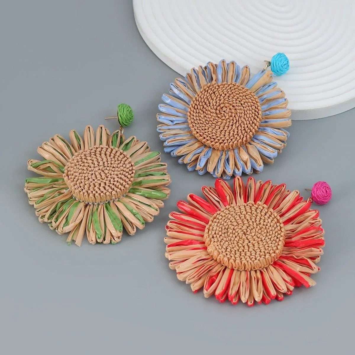 Simple Sunflower Dangle Earrings