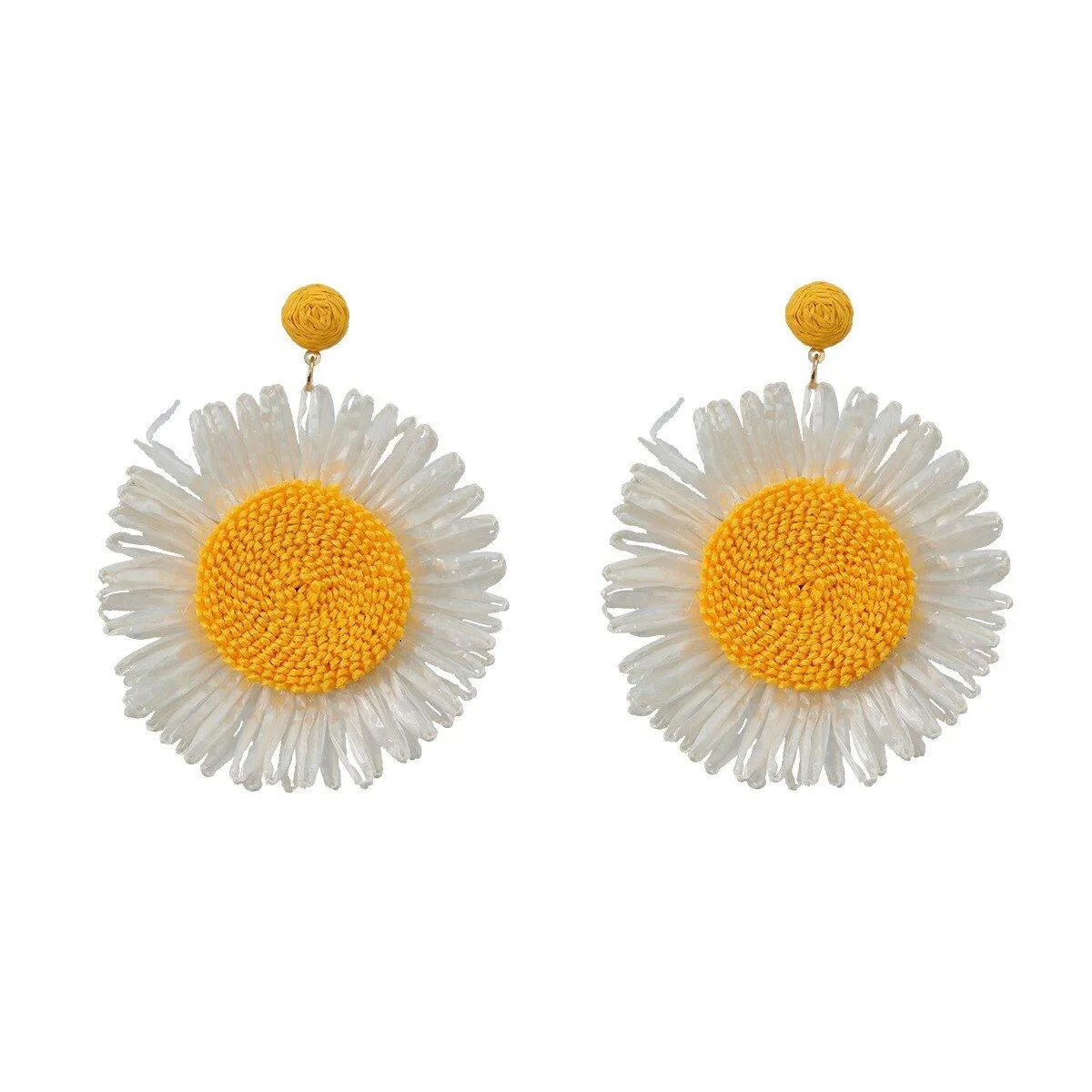 Simple Sunflower Dangle Earrings
