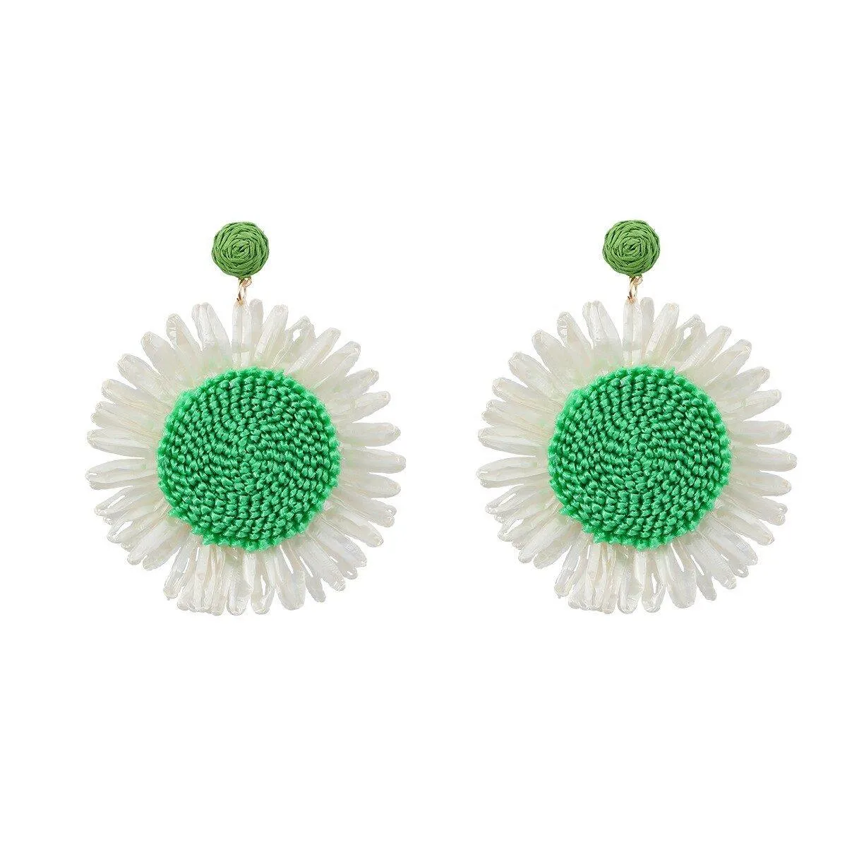 Simple Sunflower Dangle Earrings
