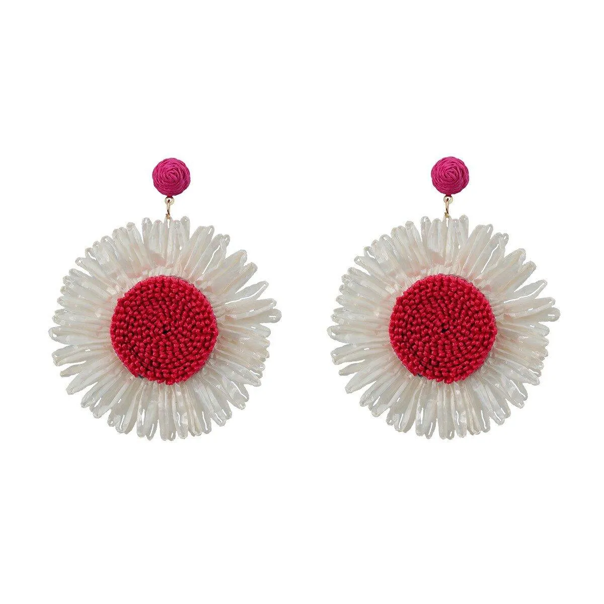 Simple Sunflower Dangle Earrings