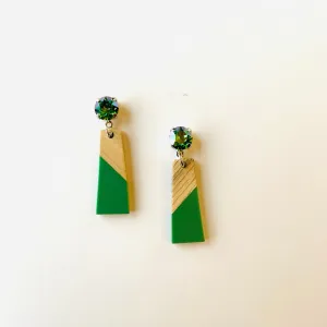 Simple Wood Drop Earrings