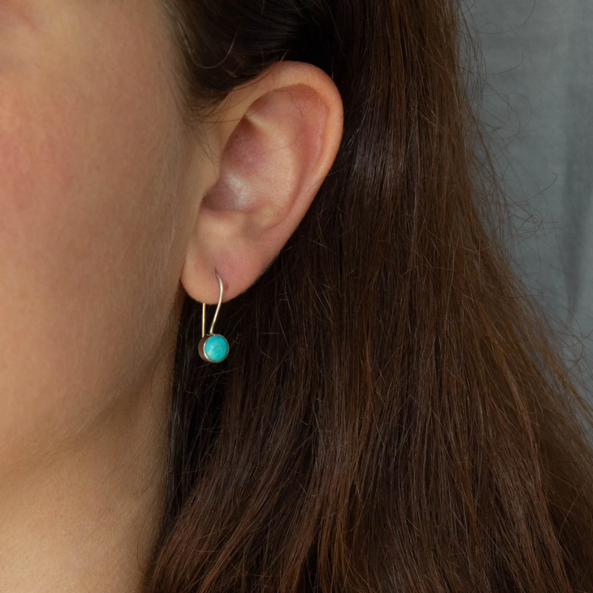 Small Turquoise Drop Earrings 
