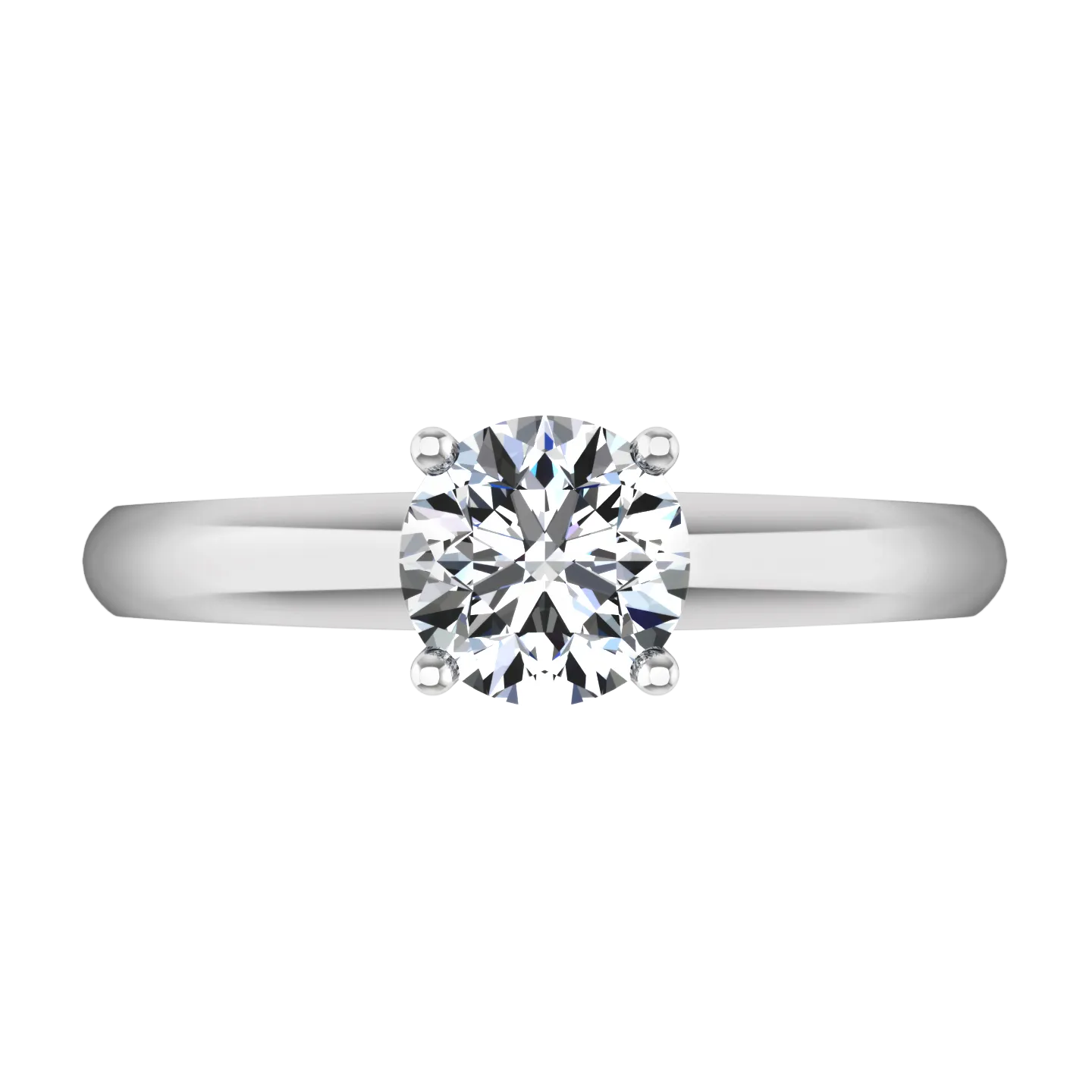 Solitaire Engagement Ring Carys 14K White Gold