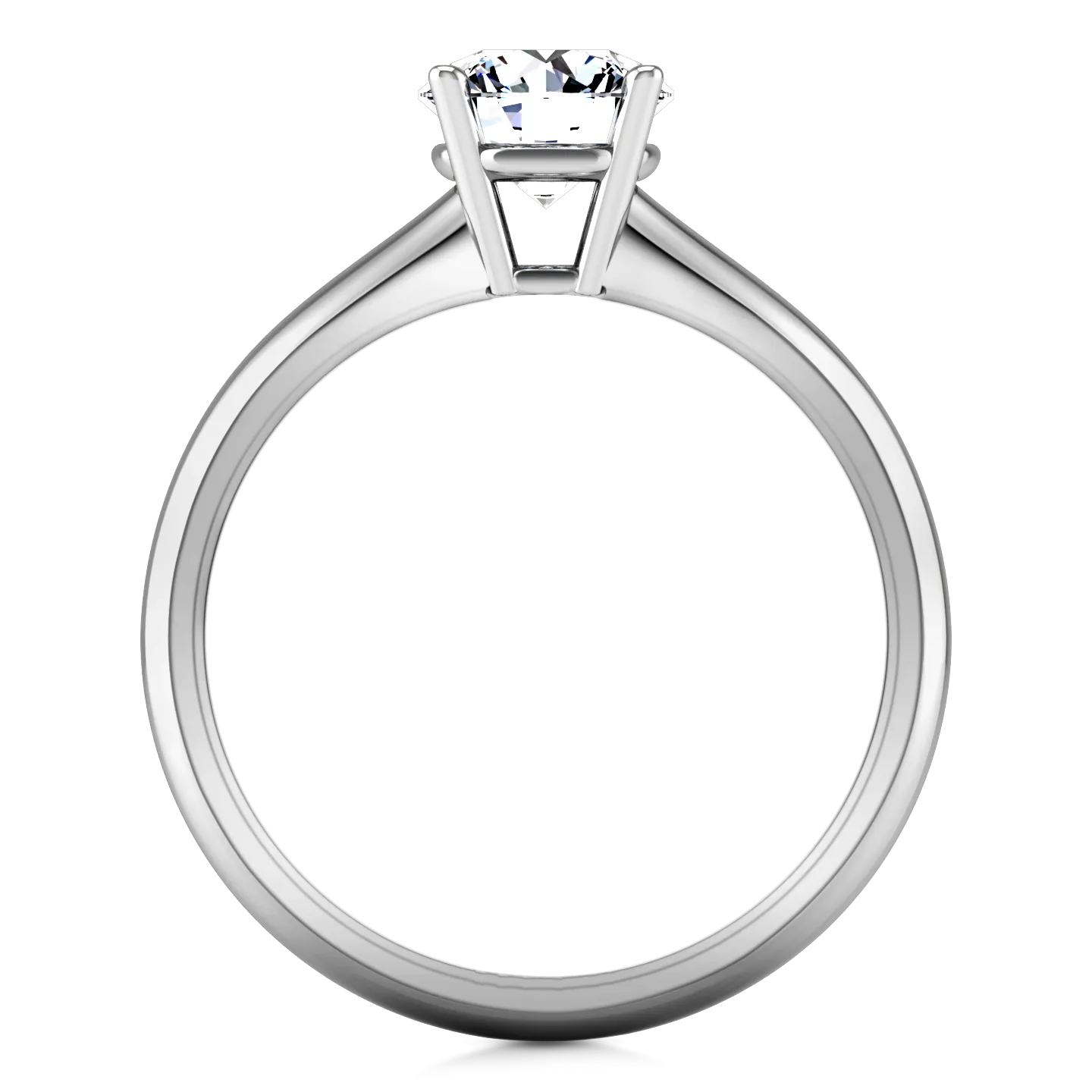 Solitaire Engagement Ring Carys 14K White Gold
