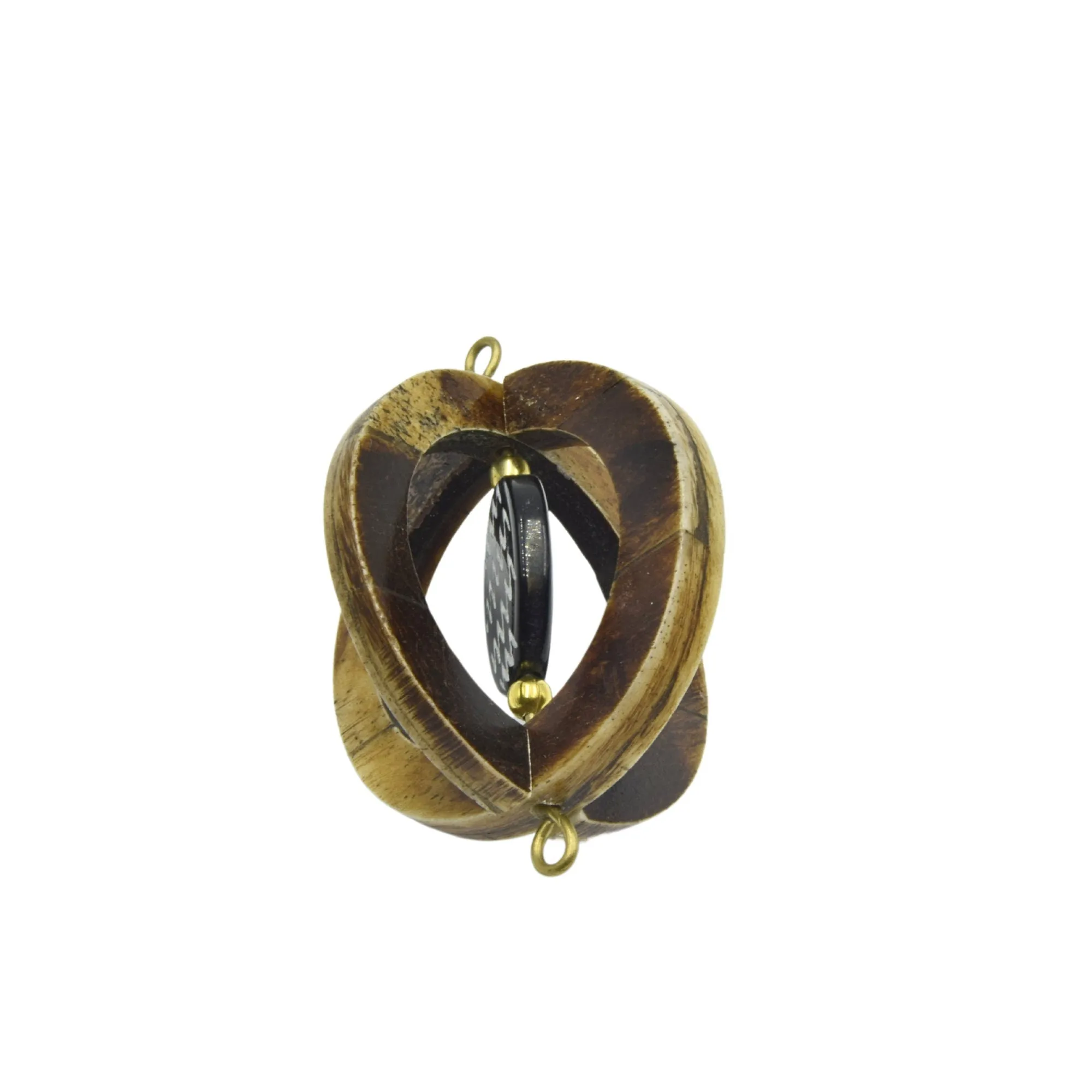 Spinning Optical Pendent- Available in Bone, Horn- Measuring 57mmx46mm Approx -Sold individually