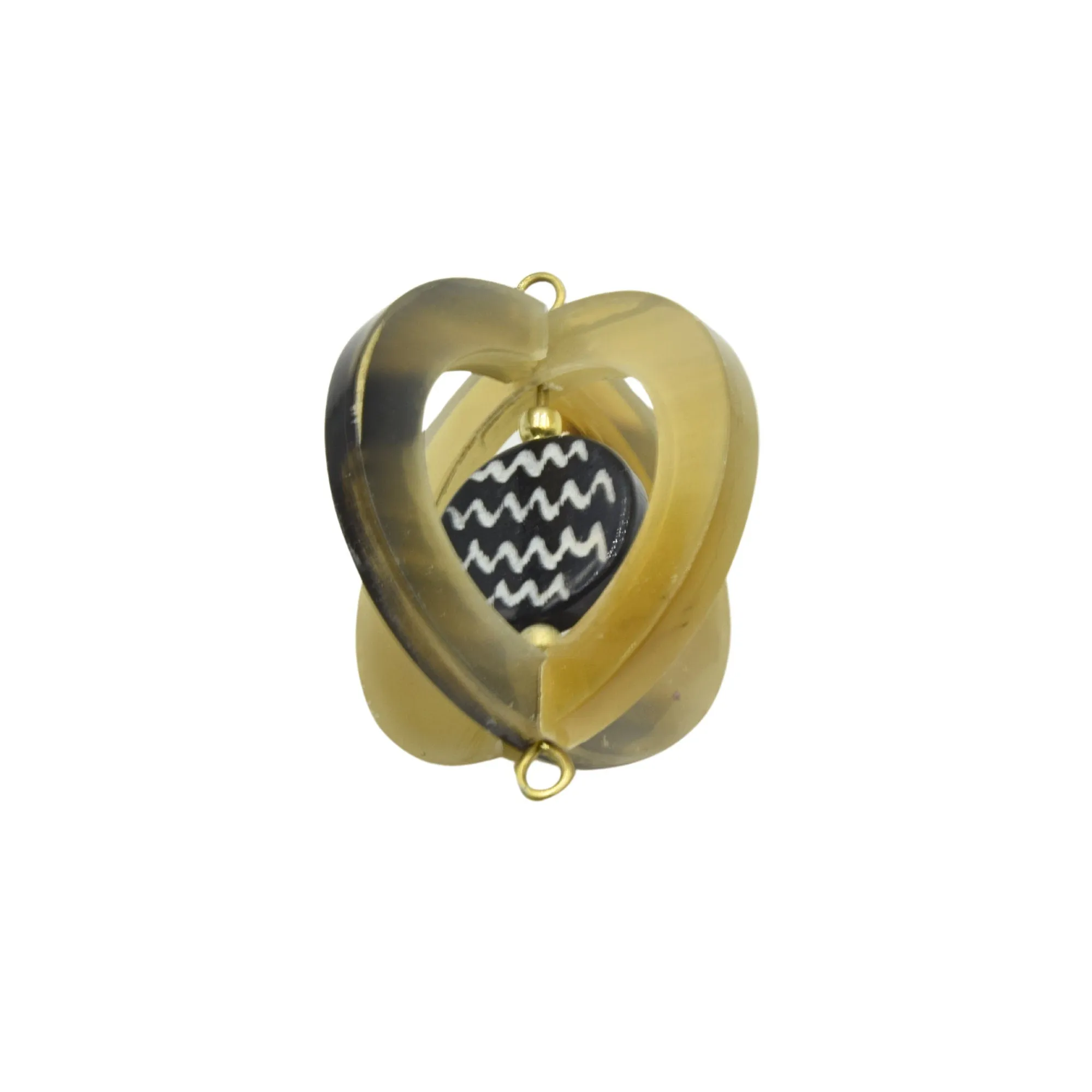 Spinning Optical Pendent- Available in Bone, Horn- Measuring 57mmx46mm Approx -Sold individually