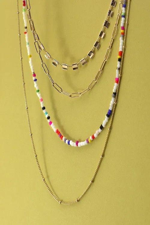 Stacked And Stunning Beaded Necklace