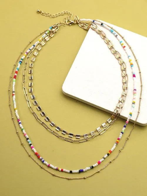 Stacked And Stunning Beaded Necklace