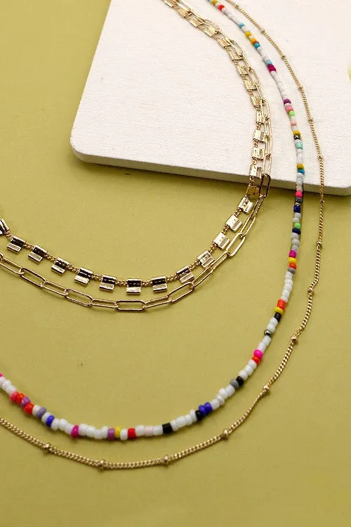 Stacked And Stunning Beaded Necklace