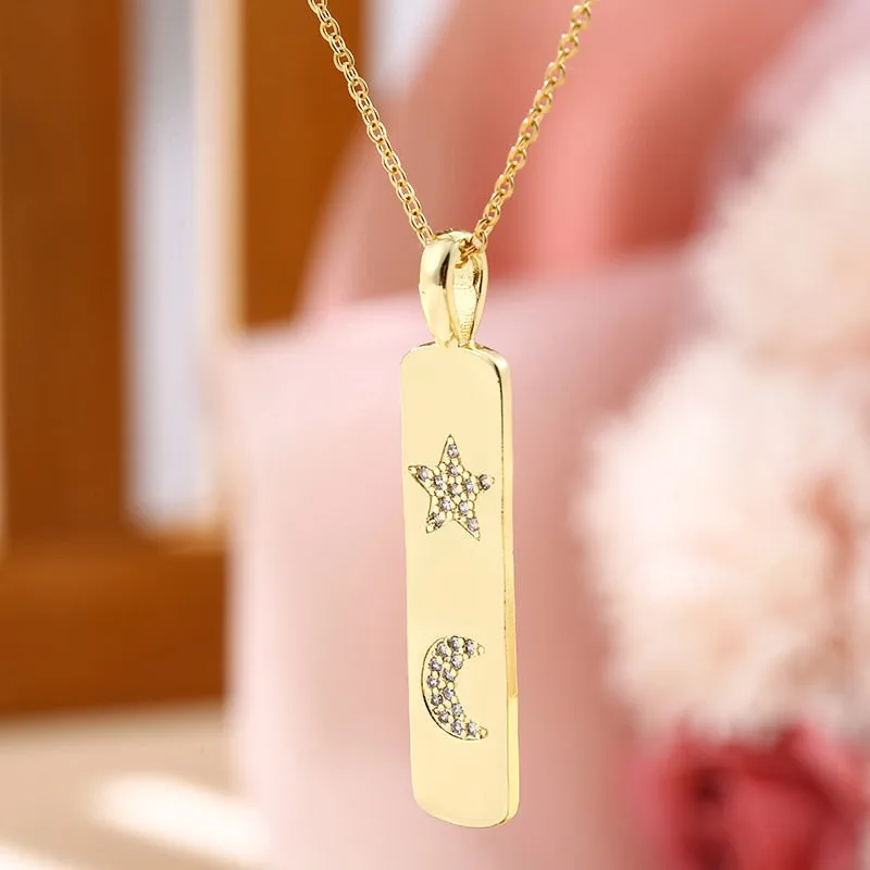 Stainless Steel Strip Letter Pendant