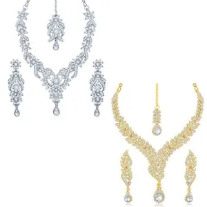 Sukkhi Graceful 2 Pieces Necklace Set Combo for Women