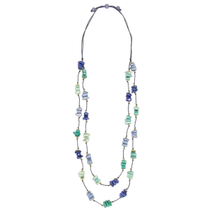 Tagua Women's Blue Christine Necklace