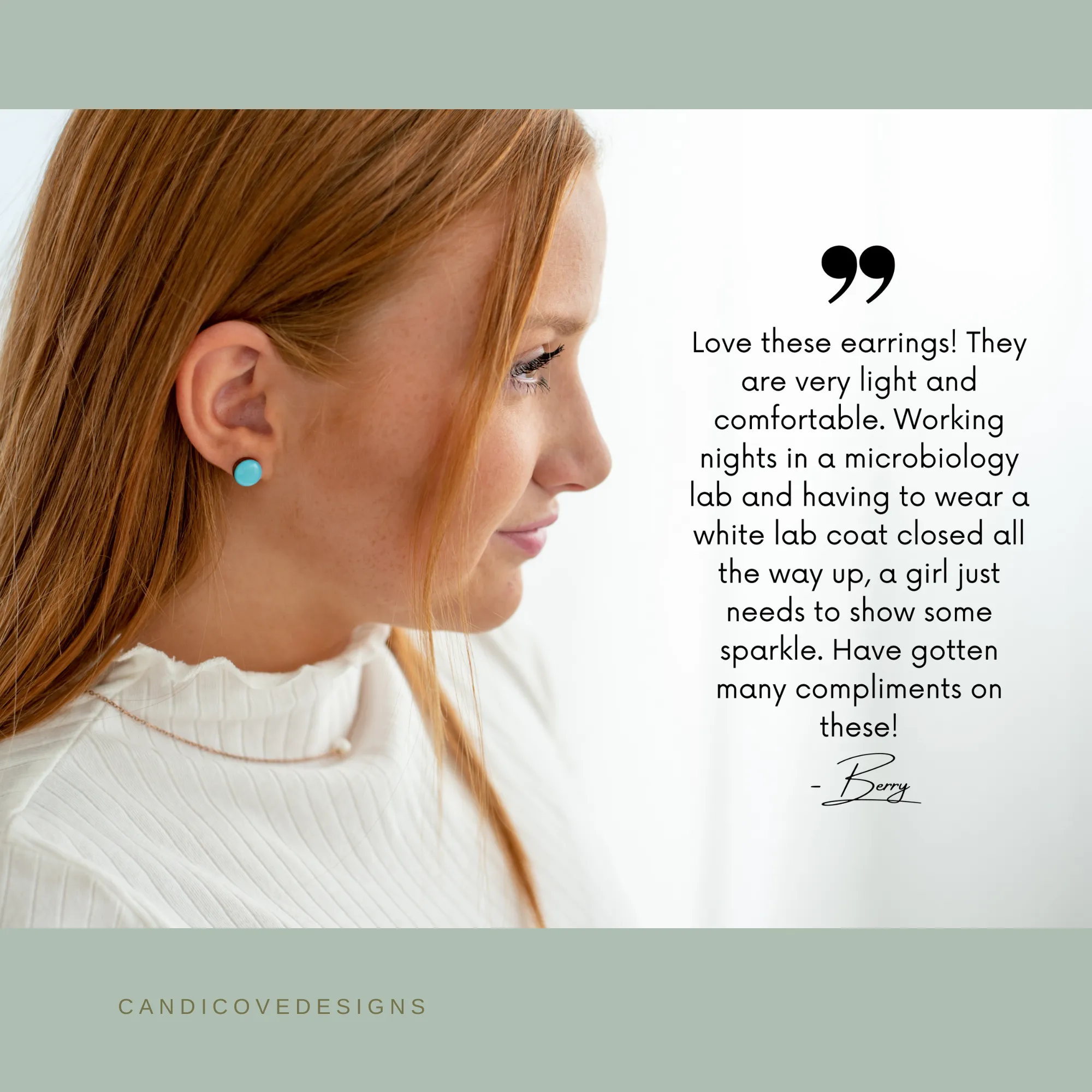 Terracotta Orange Stud Earrings by Candi Cove Designs