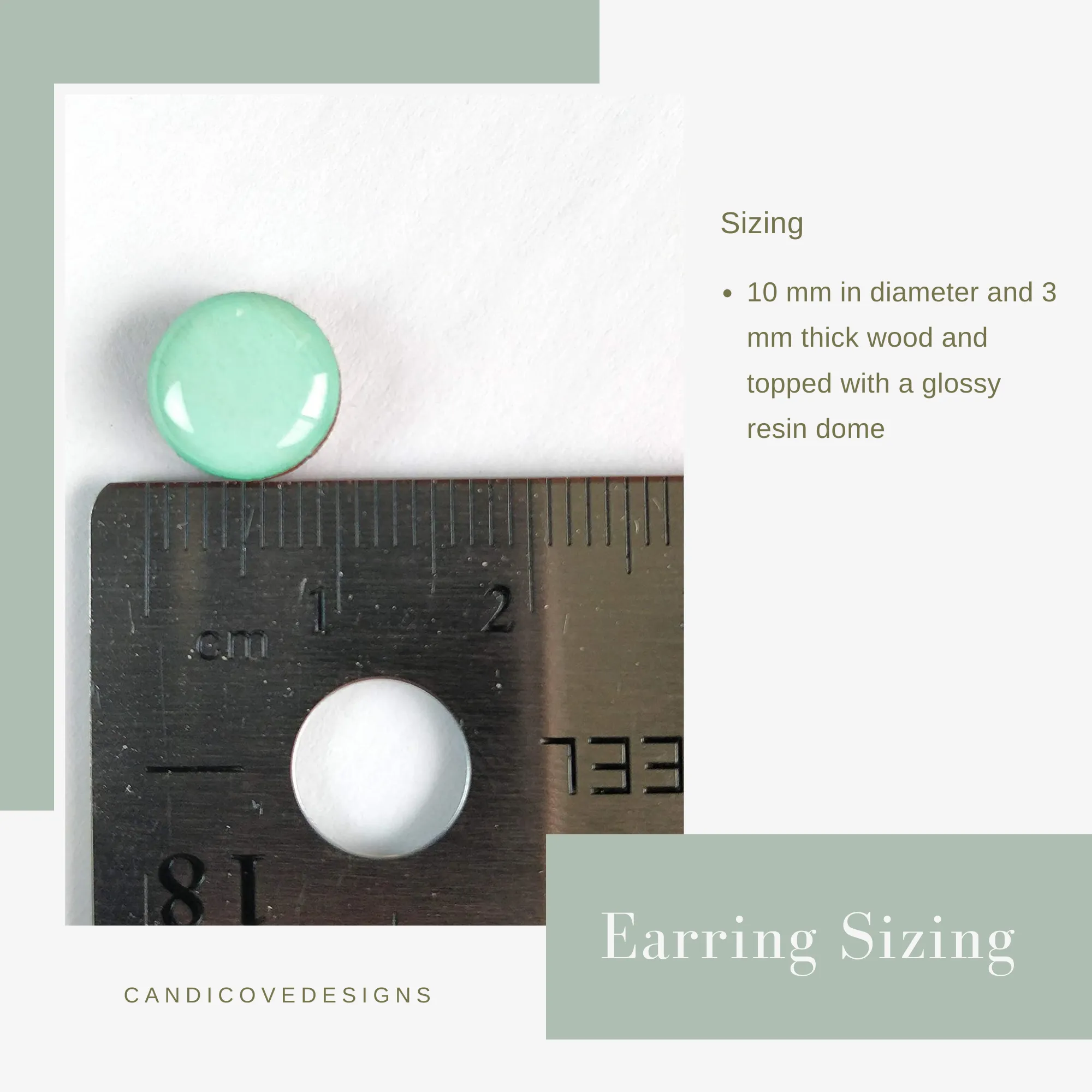 Terracotta Orange Stud Earrings by Candi Cove Designs