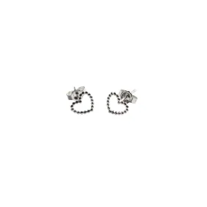 The Heart Series Petite Dotted Heart Studs