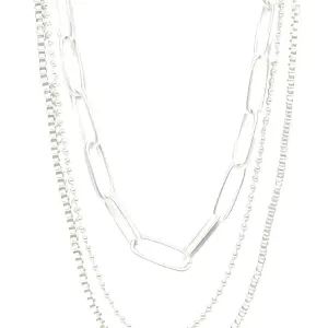 The Missy Silver Triple Layer Necklace