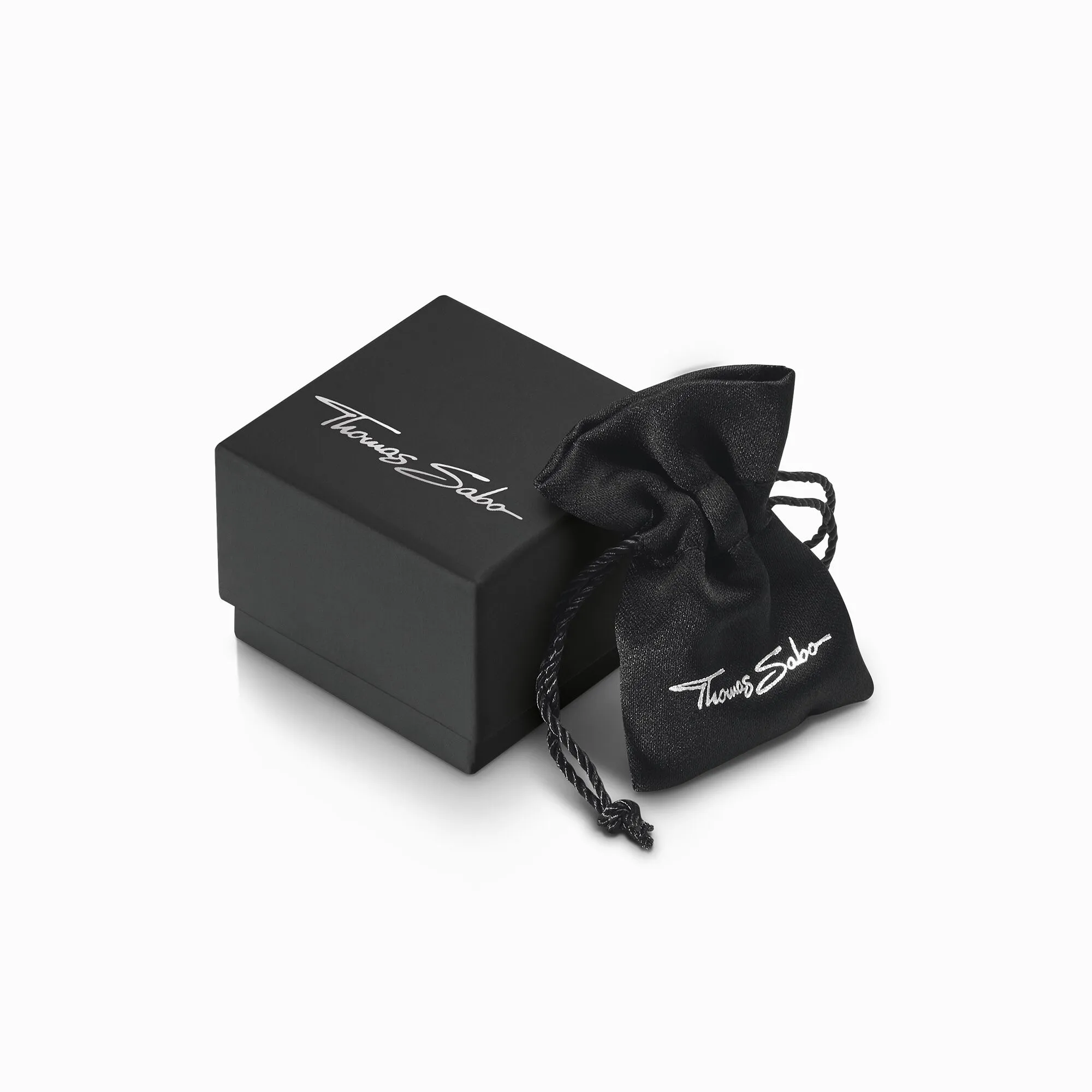 Thomas Sabo Silver and Black Cross ear Studs