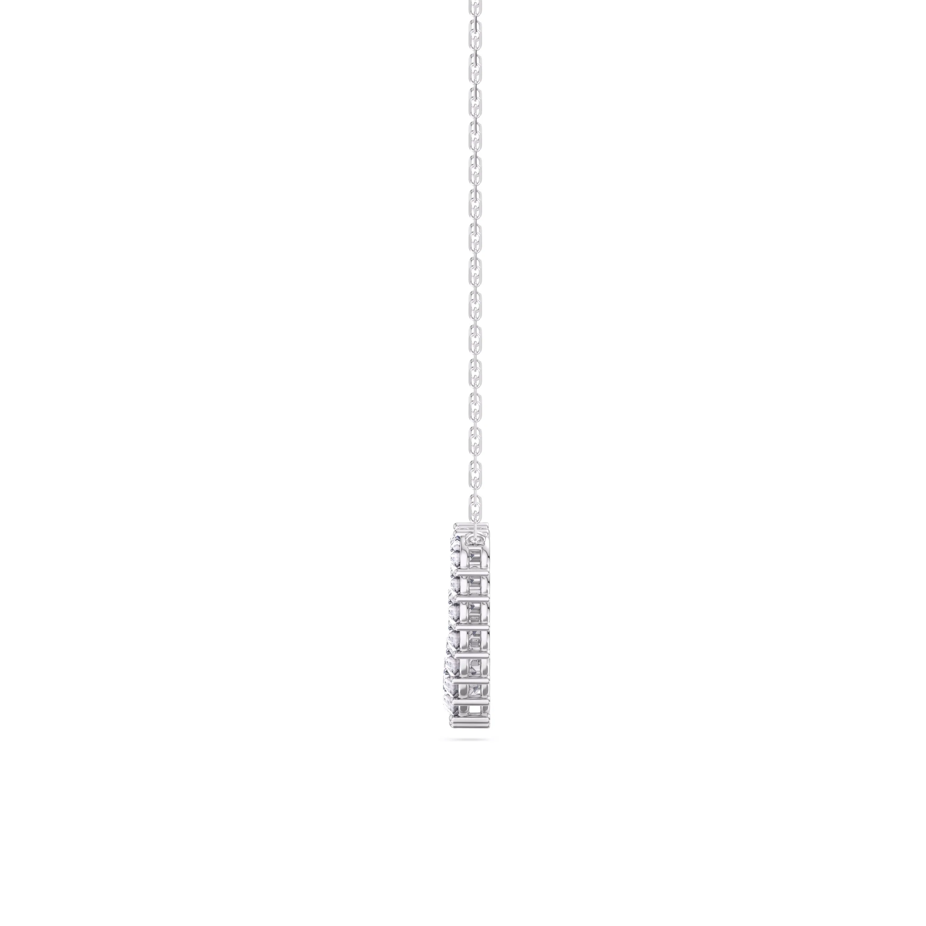 Three-Prong Diamond Line Chain Necklace