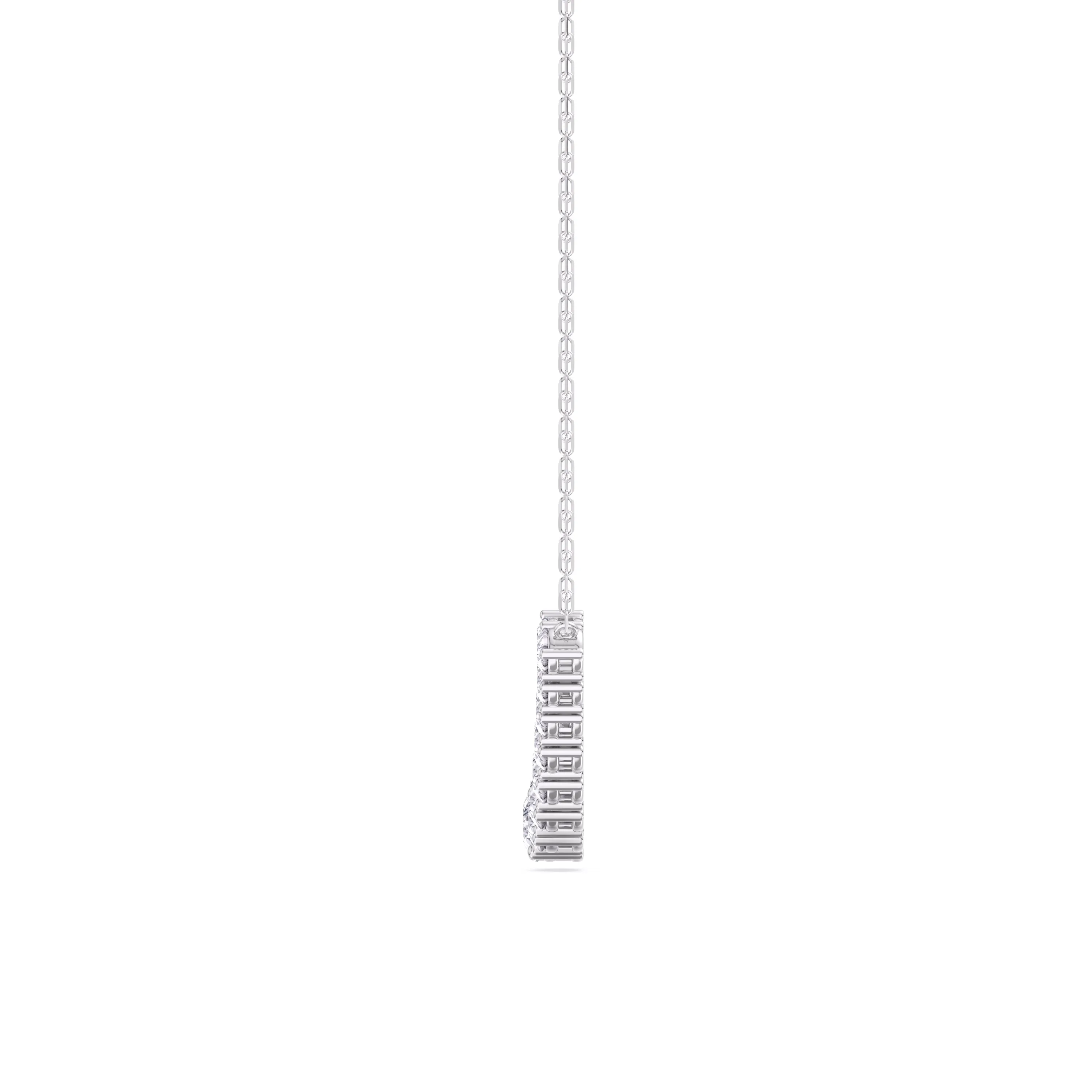 Three-Prong Diamond Line Chain Necklace